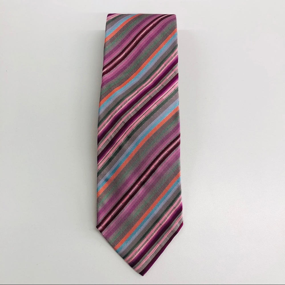Missoni pink stripe tie